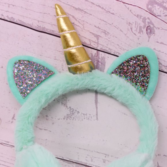 Unicorn Kids/Adult Solid Plush Adjustable Earmuff - Picture 12 of 13